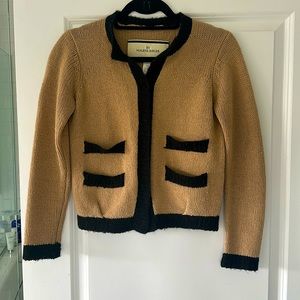 Lambswool By Malene Birger Cardigan, Tan/Black, XS